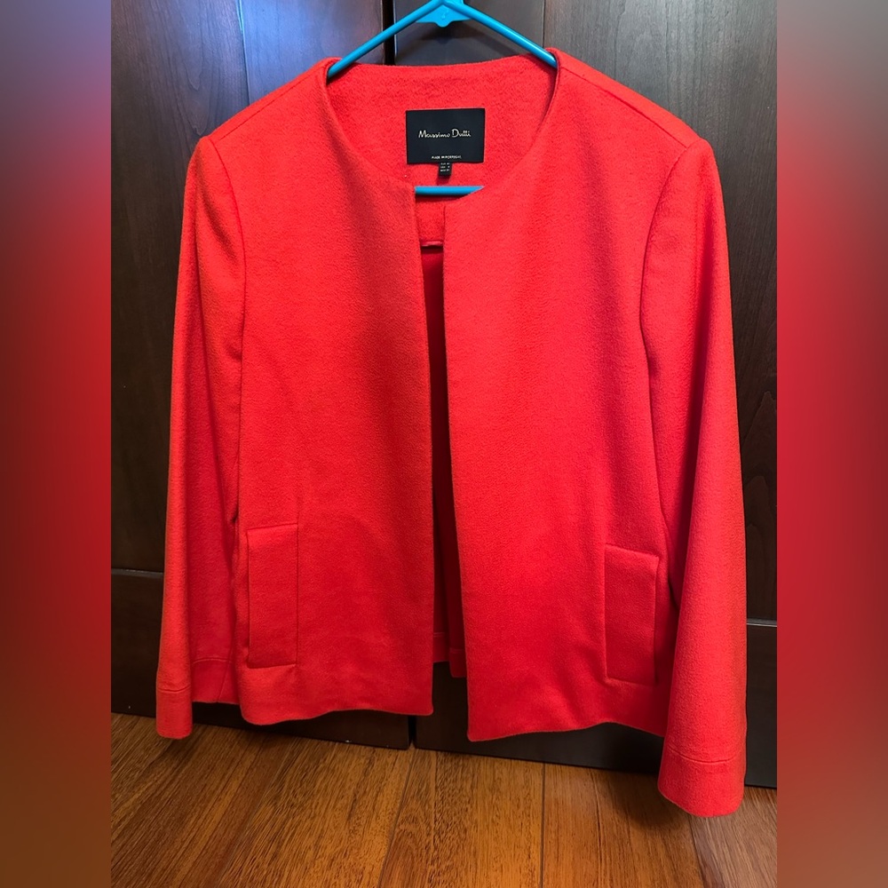 Massimo Dutti Vibrant Red Blazer